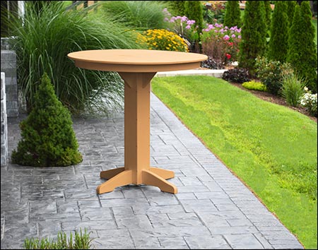 Poly Lumber Round Bar Table