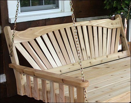 Red Cedar Fanback Swingbed