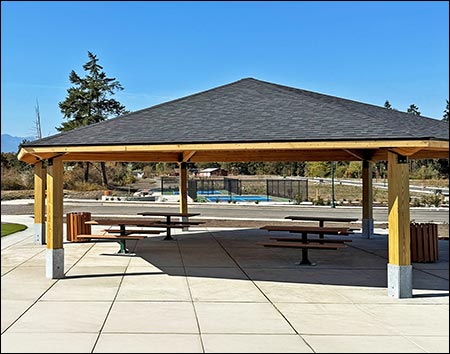 Wood Single Roof Orchard (Hexagon) Pavilions
