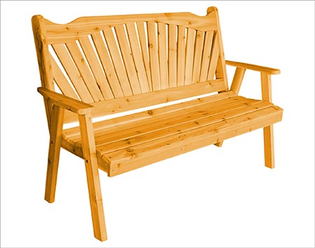 Red Cedar Fanback Garden Bench