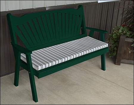 Southern Yellow Pine Fanback Garden Bench