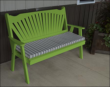 Southern Yellow Pine Fanback Garden Bench