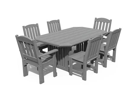 Poly Lumber 7 Pc. English Garden Dining Set