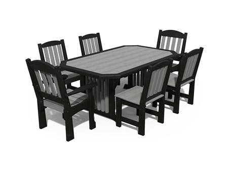 Poly Lumber 7 Pc. English Garden Dining Set