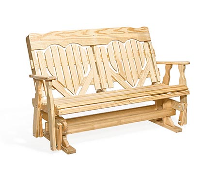 Treated Pine High-Back Heart Glider Set