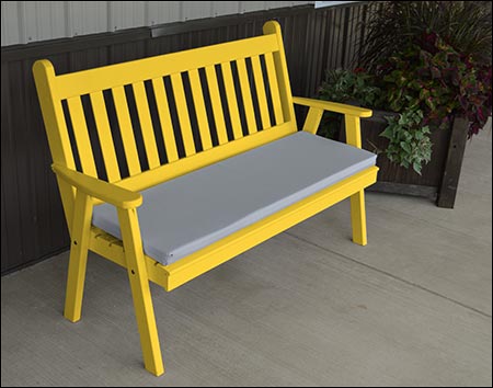 Southern Yellow Pine Traditional English Garden Bench