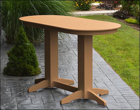 Poly Lumber Oval Bar Table