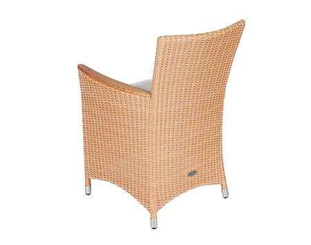 60" Teak Drop Leaf Table and Full Weave Chair Set