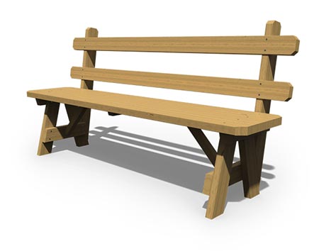 Treated Pine Backed Picnic Bench