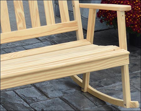 Southern Yellow Pine Double Classic Porch Rocker