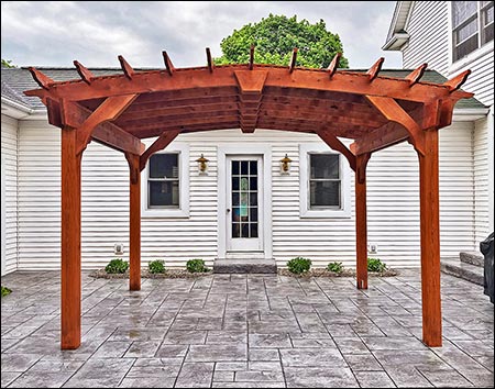 Red Cedar Free Standing Arched Pergolas