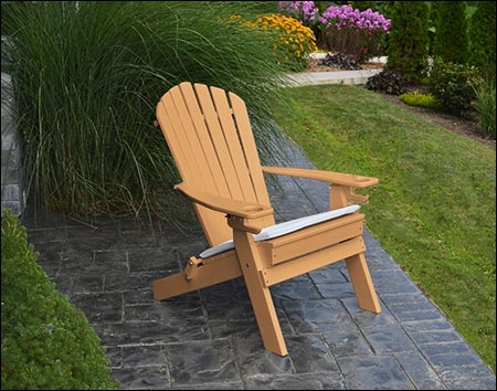 Poly Lumber Folding Adirondack Chair w/ 2 Cupholders