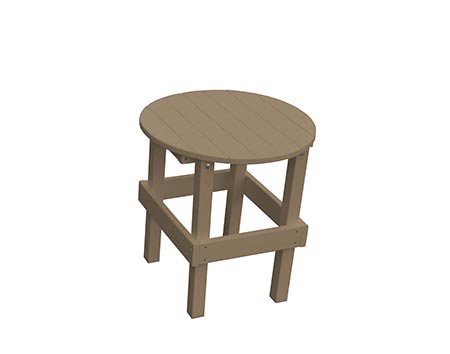 Poly Lumber Round Side Table