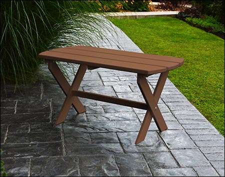 Poly Lumber Folding Oval Coffee Table