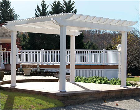 Vinyl Vintage Classic Pergola w/Aluminum Inserts