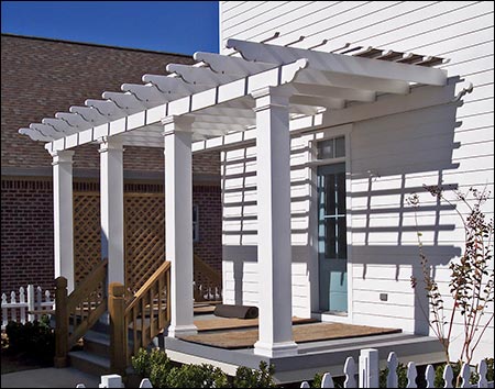 Fiberglass 2-Beam Wall Mount Pergolas