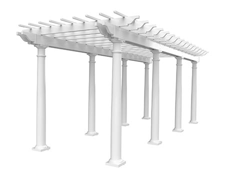 Vinyl Vintage Classic Pergola w/Aluminum Inserts