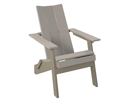 Poly Lumber Bayside Modern Folding Adirondack Chair