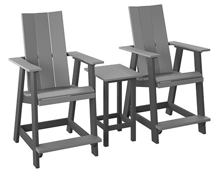 Poly Lumber Bayside Modern Balcony Set