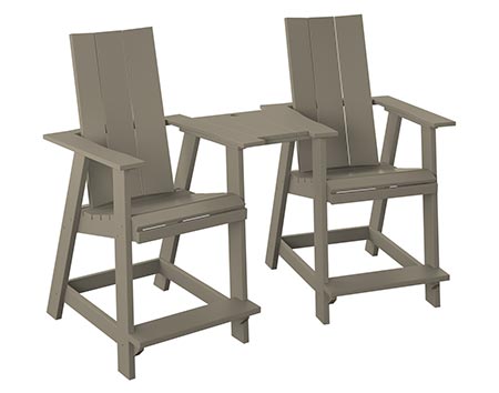 Poly Lumber Bayside Modern Tete-a-Tete