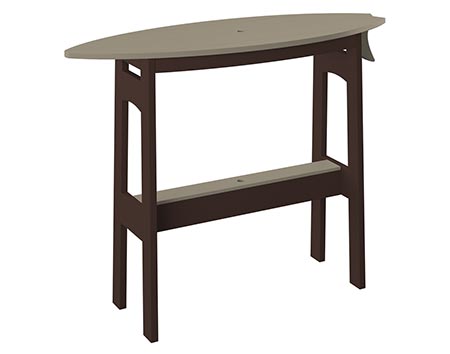Poly Lumber Bayside Surfboard Bar 48" Table
