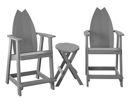 Poly Lumber Bayside Surfboard Balcony Set