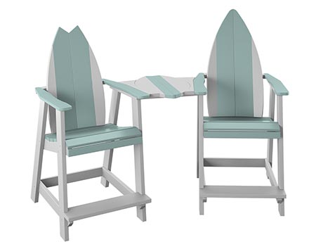 Poly Lumber Bayside Surfboard Tete-a-Tete