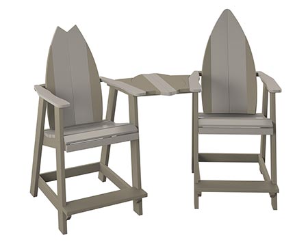 Poly Lumber Bayside Surfboard Tete-a-Tete