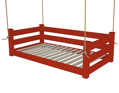 Southern Yellow Pine Modern Swingbed w/ Rope