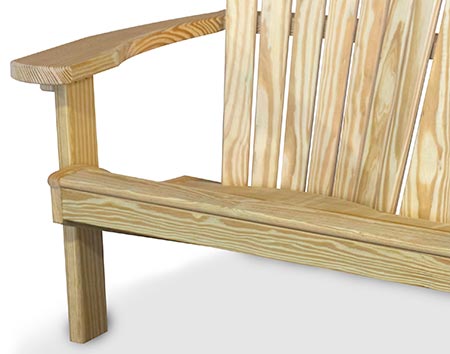 Treated Pine 4 Adirondack Love Seat