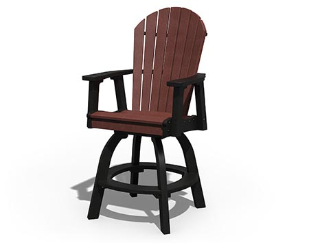 Poly Lumber Adirondack Swivel Bar Chair