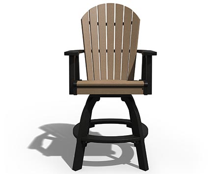 Poly Lumber Adirondack Swivel Bar Chair