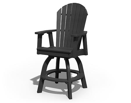 Poly Lumber Adirondack Swivel Bar Chair