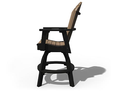 Poly Lumber Adirondack Swivel Bar Chair