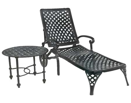 Aluminum Crossweave Chaise Lounge