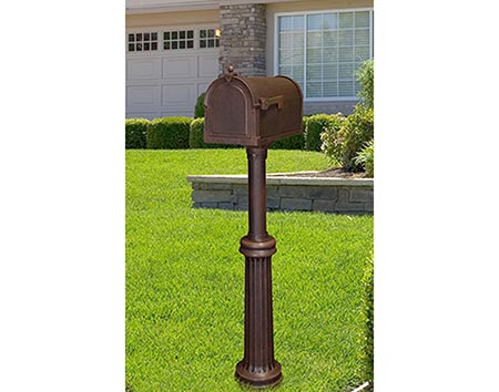 Aluminum Bradford Direct Burial Mailbox Post