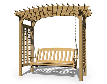 Treated Pine Greenfield Arbor and Swing Set