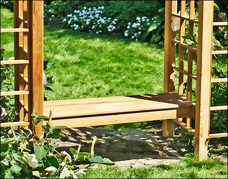 Red Cedar Canterbury Arbor w/Bench & 2 Wings