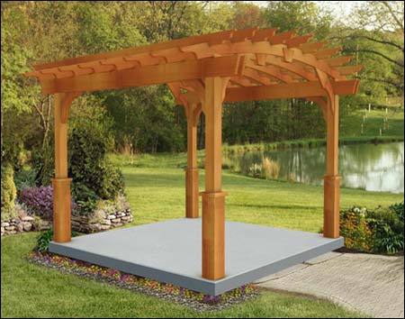 Red Cedar Free Standing Arched Pergolas