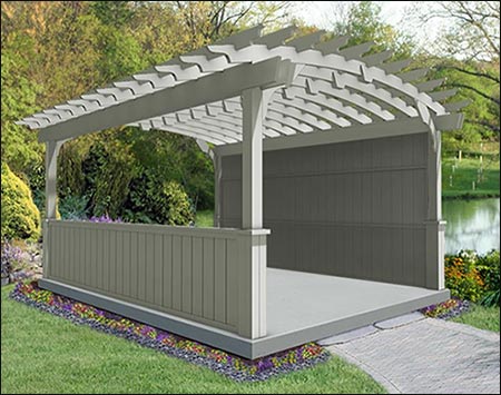 Red Cedar Free Standing Arched Pergolas