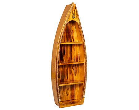 Wooden Rowboat Bookshelf