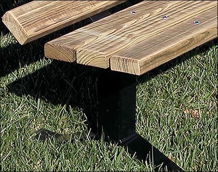 Single Sided Surface Mount Park Bench