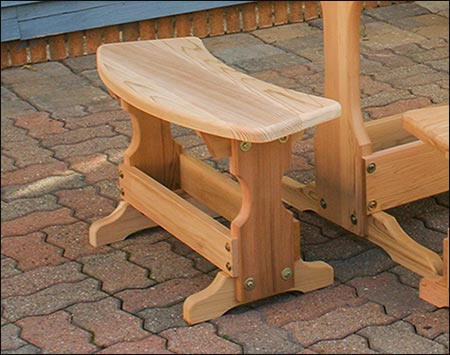 Red Cedar Curved Bench