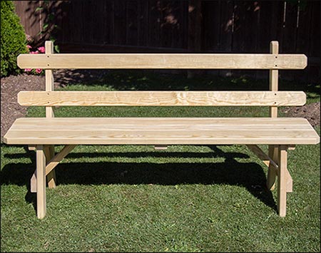 Treated Pine Wide Picnic Table w/ 2 Backed Benches and 2 Backless Benches