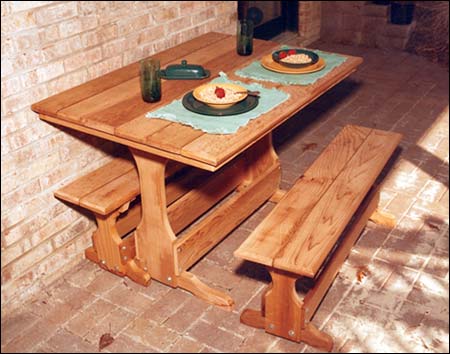 Red Cedar Trestle Bench