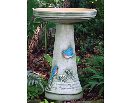 Ceramic Bluebird Bird Bath
