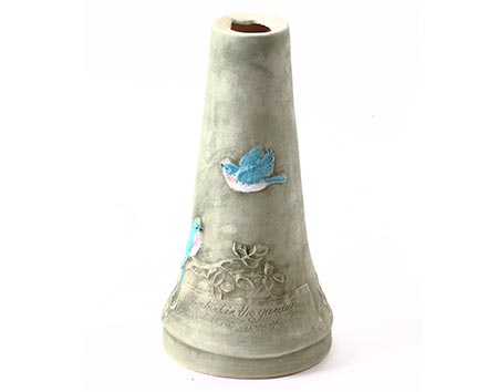 Ceramic Bluebird Bird Bath