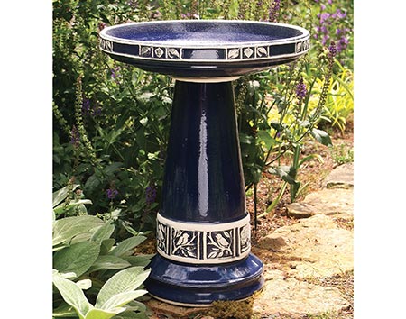 Ceramic Glazed Bird Bath