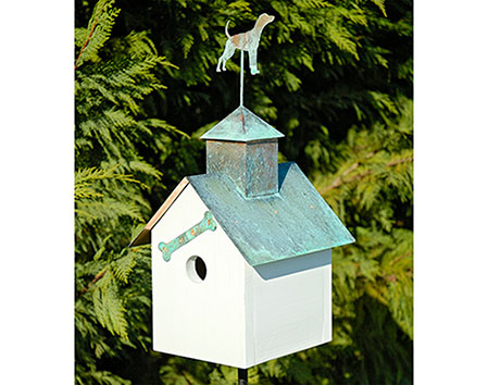 Cypress Birdhouse w/Verdi Copper Accents