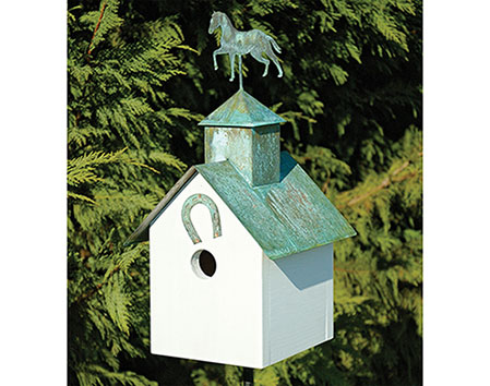 Cypress Birdhouse w/Verdi Copper Accents